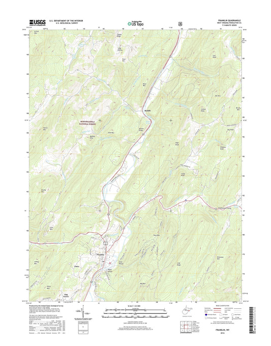 Franklin West Virginia US Topo Map Image