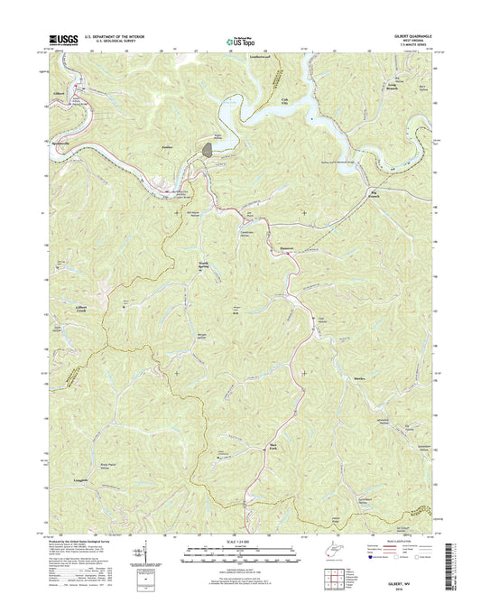Gilbert West Virginia US Topo Map Image