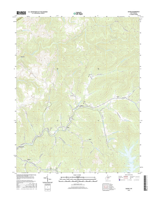 Gilboa West Virginia US Topo Map Image