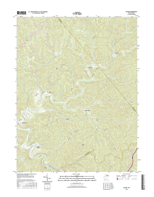 Gilmer West Virginia US Topo Map Image