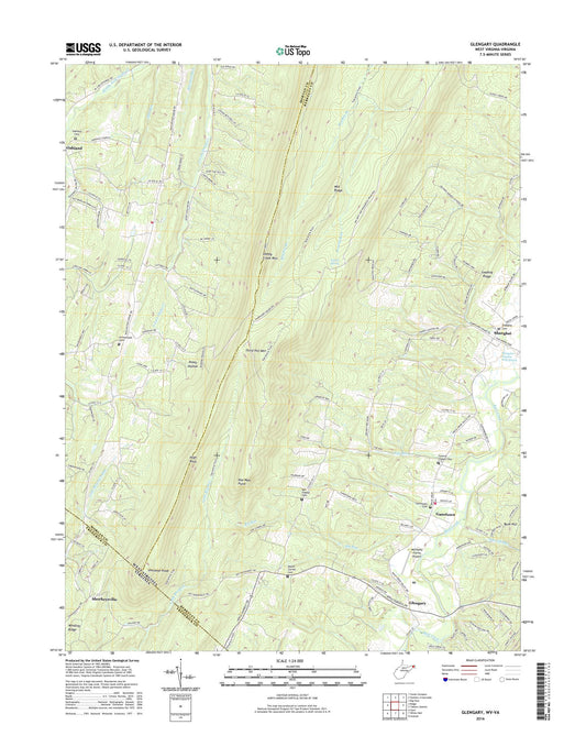 Glengary West Virginia US Topo Map Image