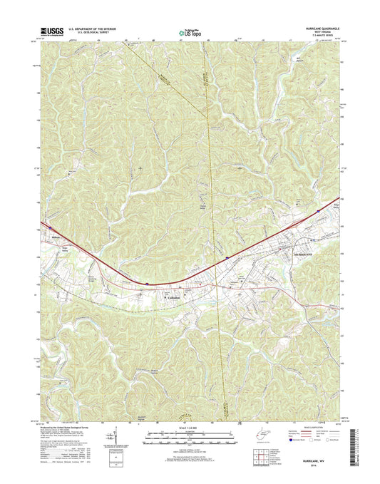 Hurricane West Virginia US Topo Map Image