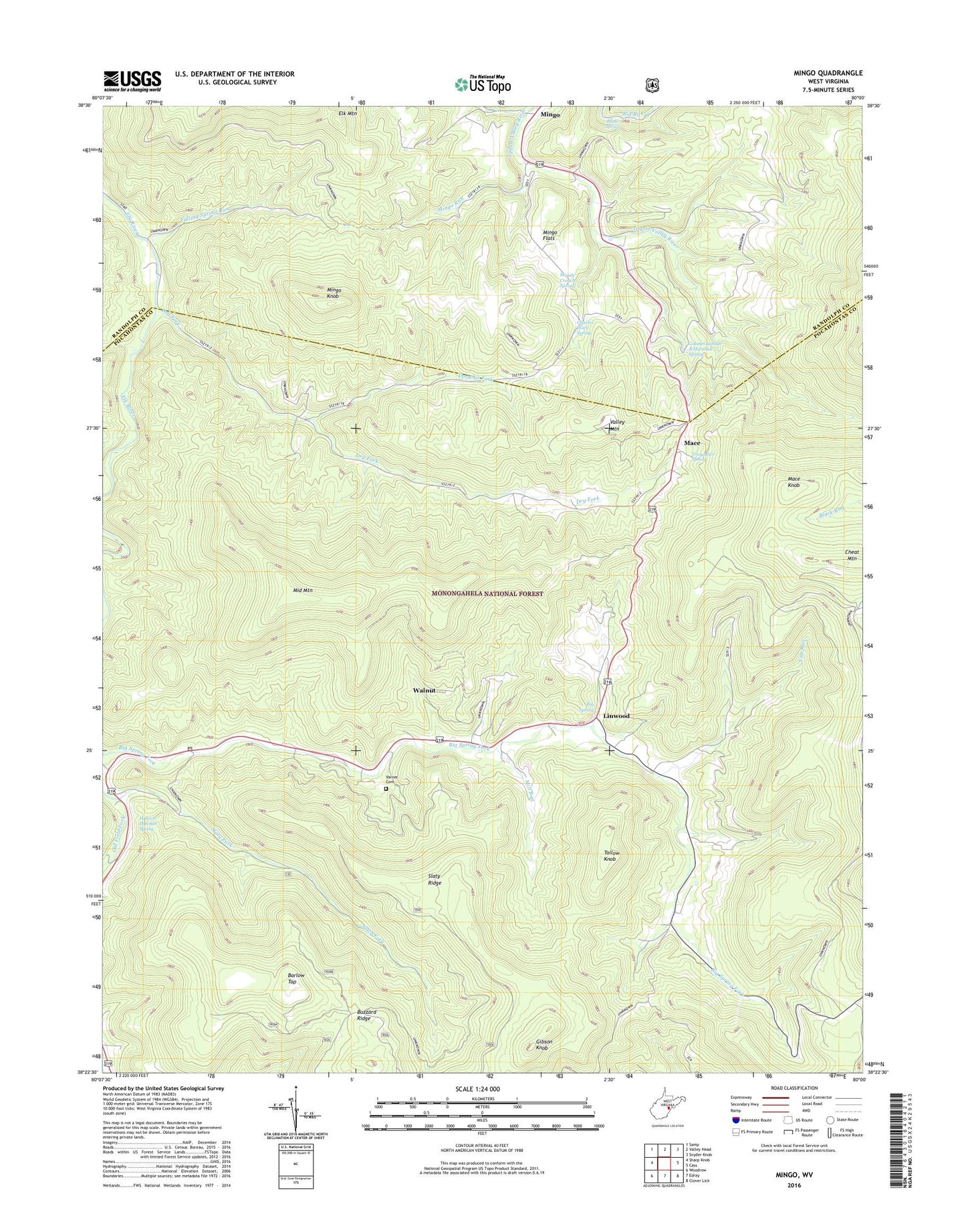 Mingo West Virginia US Topo Map Image
