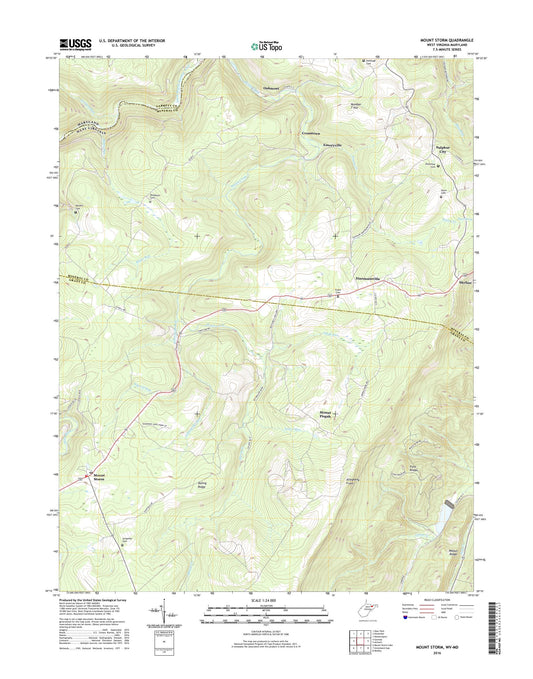Mount Storm West Virginia US Topo Map Image