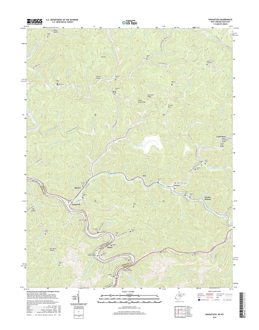 Naugatuck West Virginia US Topo Map Image