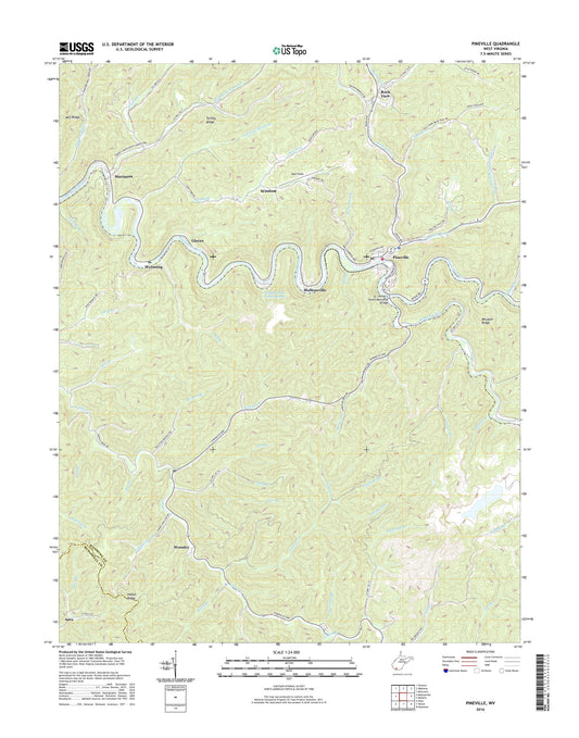 Pineville West Virginia US Topo Map Image
