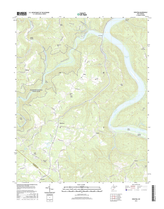 Pipestem West Virginia US Topo Map Image