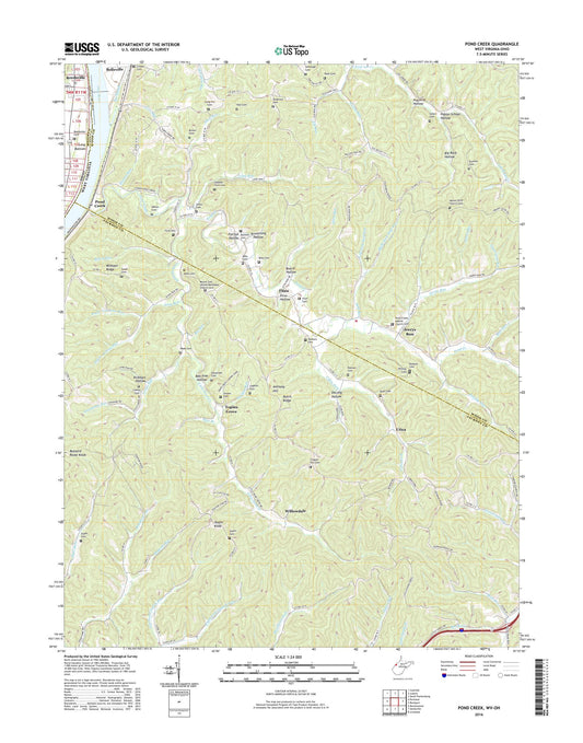 Pond Creek West Virginia US Topo Map Image