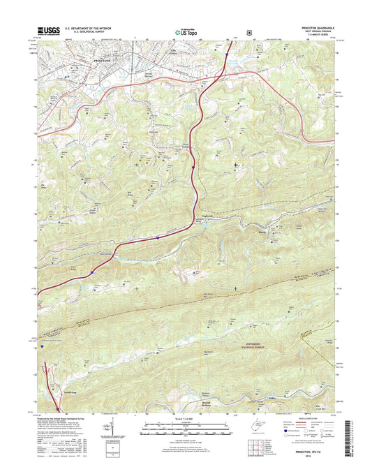 Princeton West Virginia US Topo Map Image