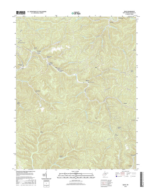 Quick West Virginia US Topo Map Image