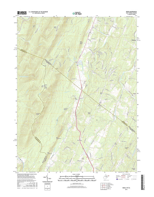 Ridge West Virginia US Topo Map Image