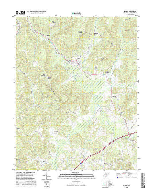 Rupert West Virginia US Topo Map Image