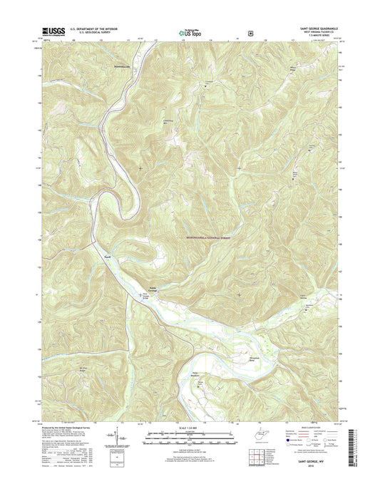 Saint George West Virginia US Topo Map Image