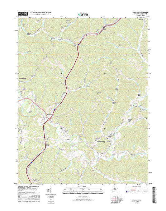 Sandyville West Virginia US Topo Map Image