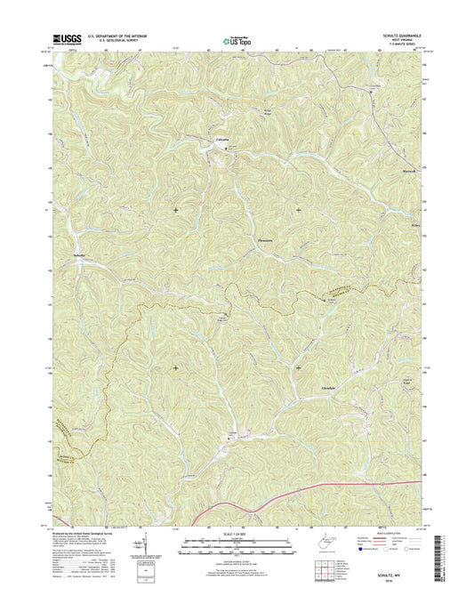 Schultz West Virginia US Topo Map Image