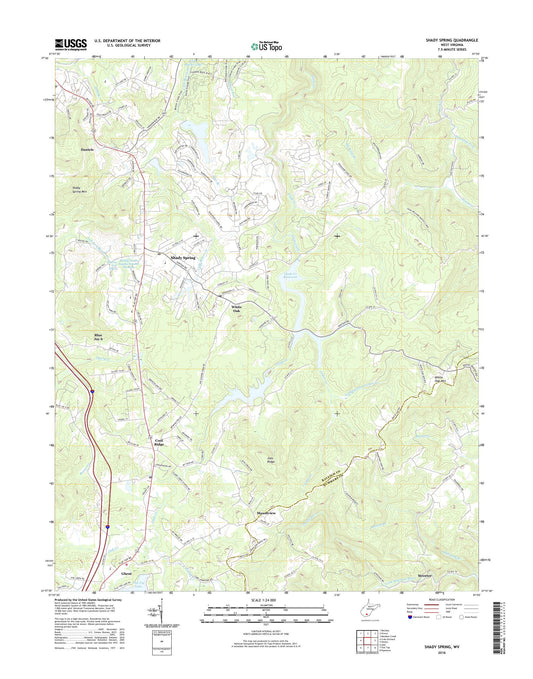 Shady Spring West Virginia US Topo Map Image