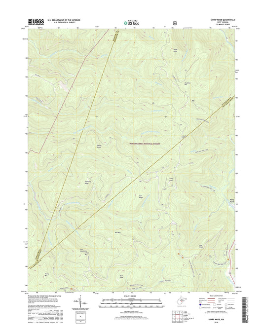 Sharp Knob West Virginia US Topo Map Image