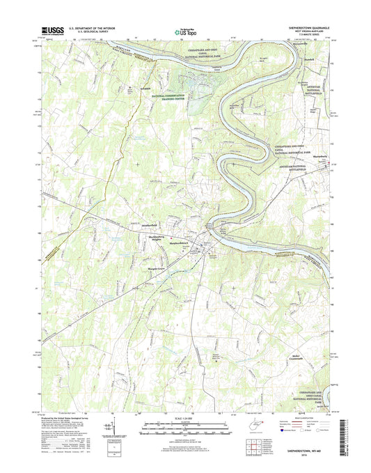 Shepherdstown West Virginia US Topo Map Image