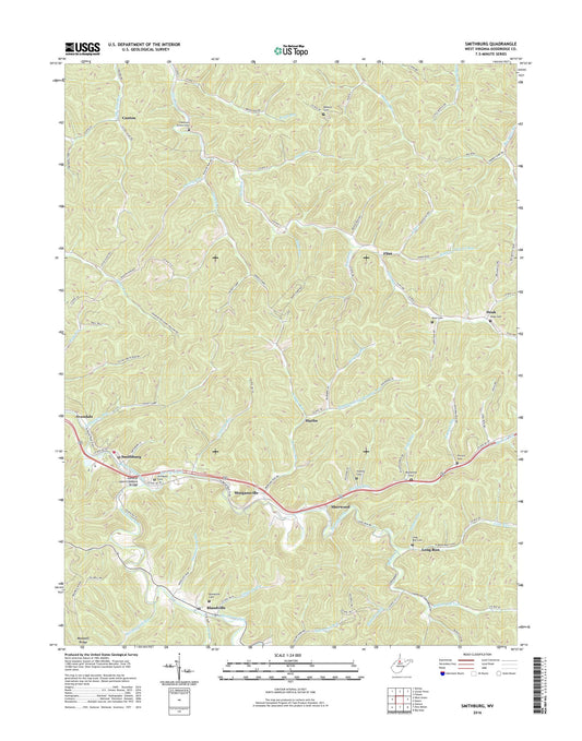 Smithburg West Virginia US Topo Map Image