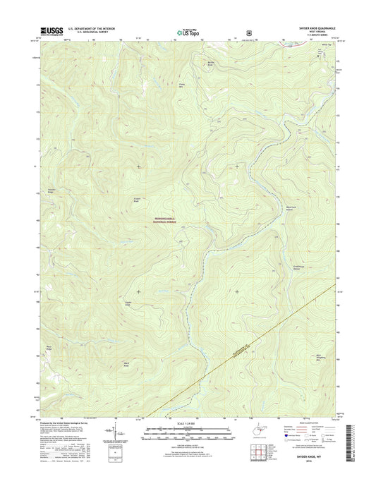 Snyder Knob West Virginia US Topo Map Image
