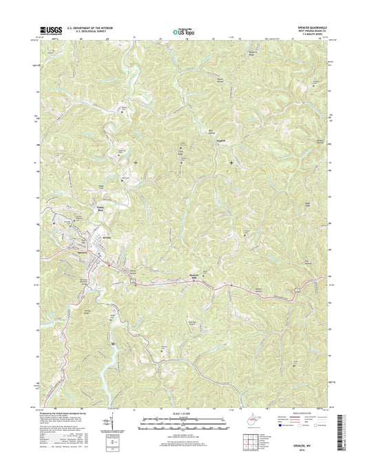 Spencer West Virginia US Topo Map Image