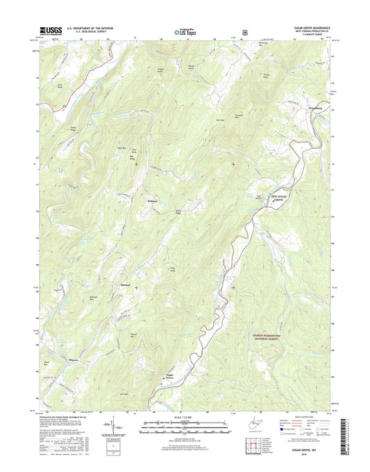 Sugar Grove West Virginia US Topo Map Image