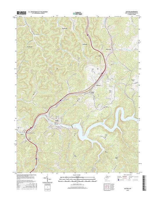 Sutton West Virginia US Topo Map Image
