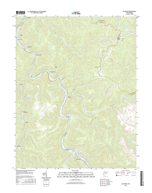 Sylvester West Virginia US Topo Map Image