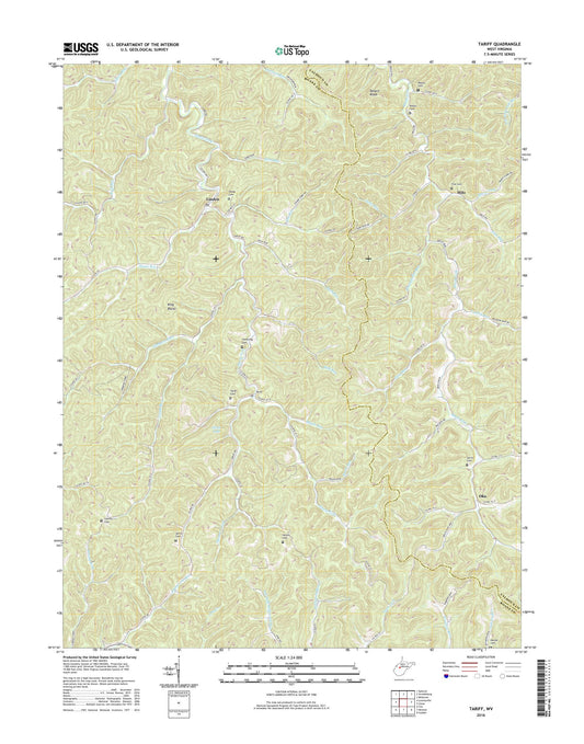 Tariff West Virginia US Topo Map Image