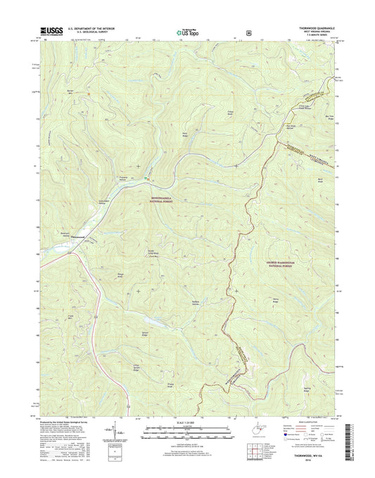 Thornwood West Virginia US Topo Map Image