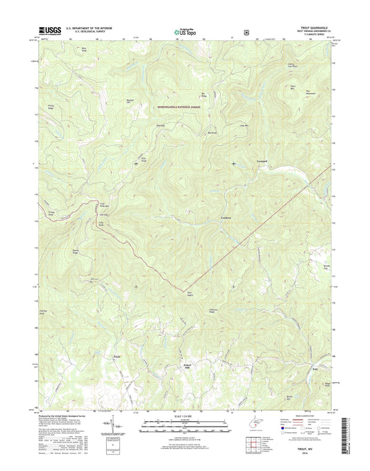 Trout West Virginia US Topo Map Image