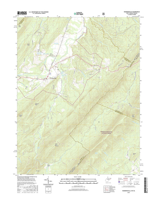 Wardensville West Virginia US Topo Map Image