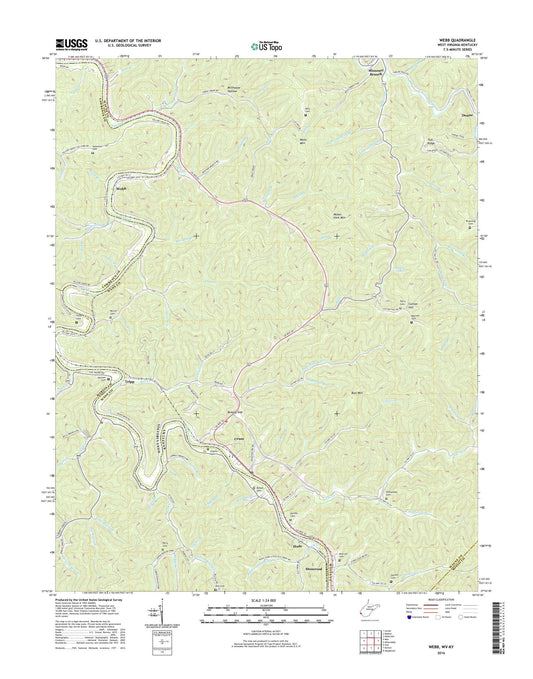 Webb West Virginia US Topo Map Image