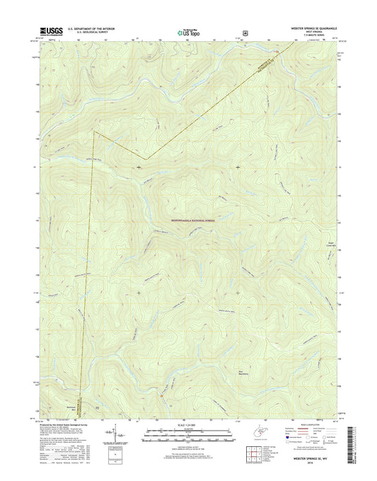 Webster Springs SE West Virginia US Topo Map Image