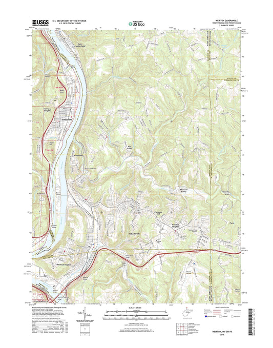Weirton West Virginia US Topo Map Image