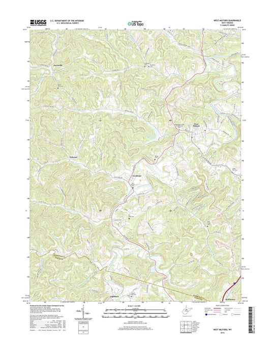 West Milford West Virginia US Topo Map Image