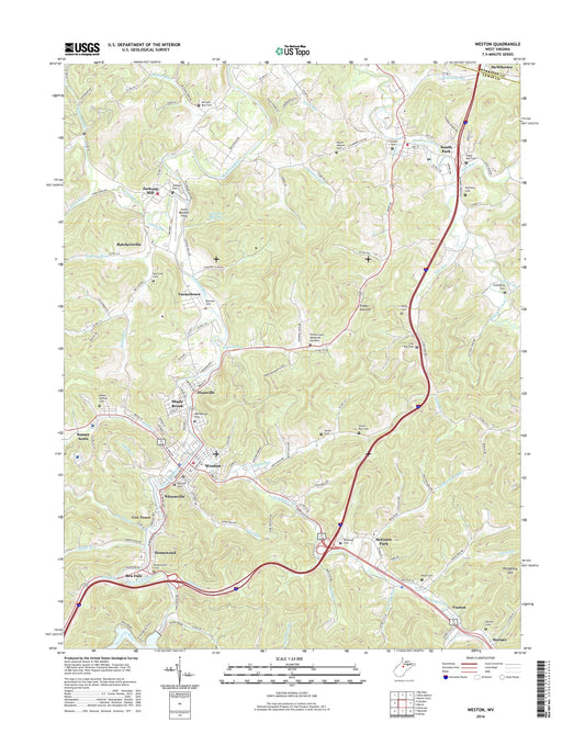 Weston West Virginia US Topo Map Image
