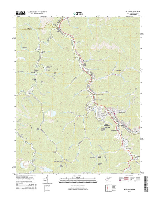 Williamson West Virginia US Topo Map Image