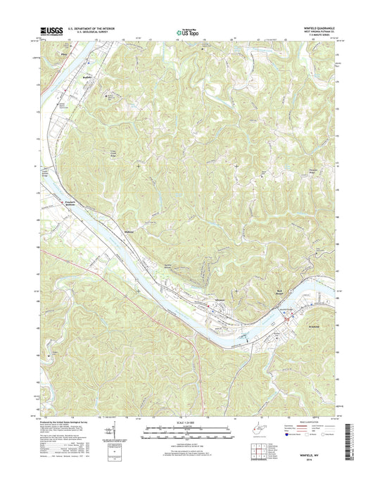 Winfield West Virginia US Topo Map Image