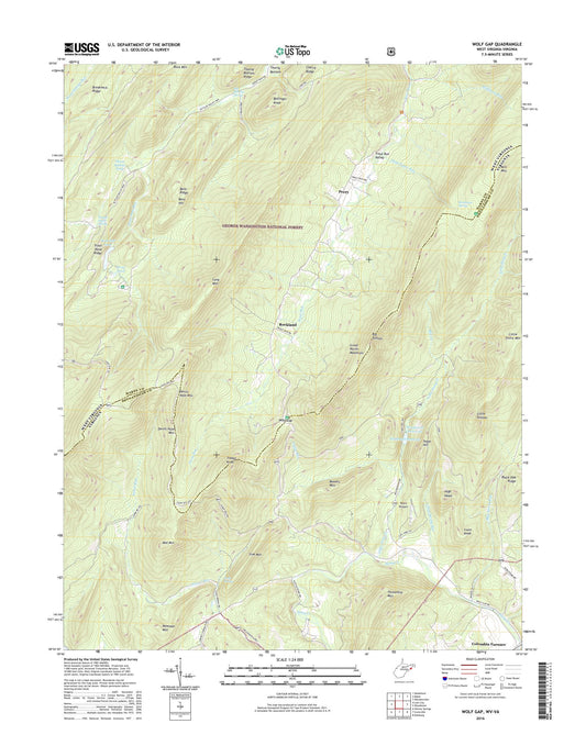 Wolf Gap West Virginia US Topo Map Image