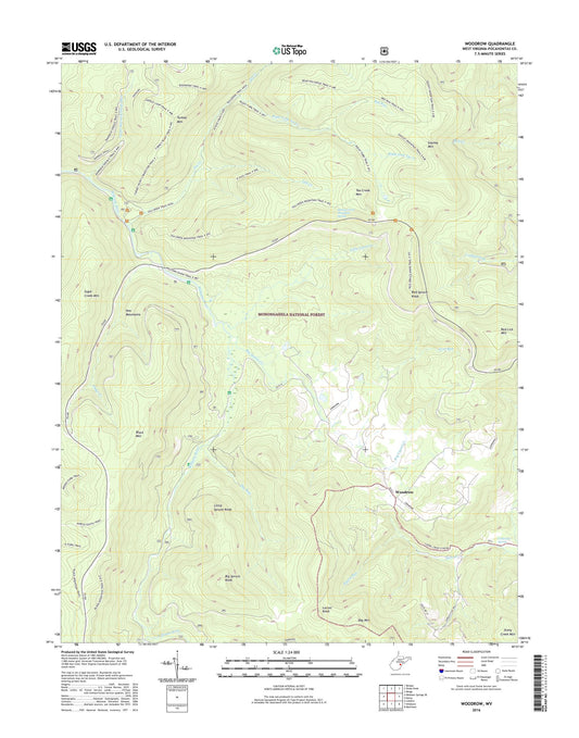 Woodrow West Virginia US Topo Map Image