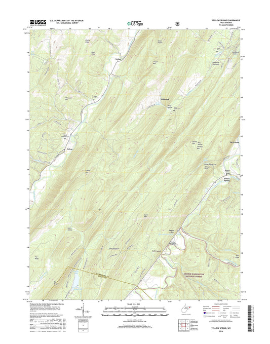 Yellow Spring West Virginia US Topo Map Image