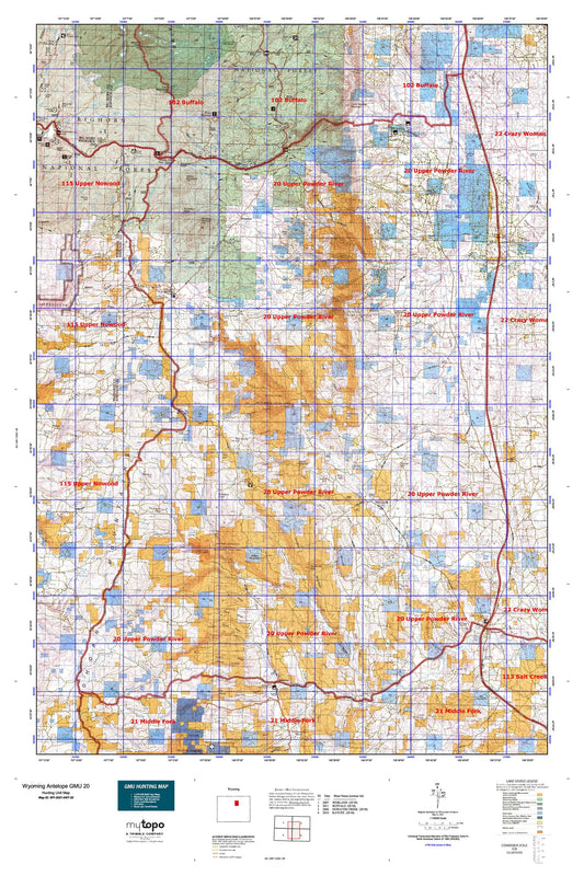 Wyoming Antelope GMU 20 Map Image