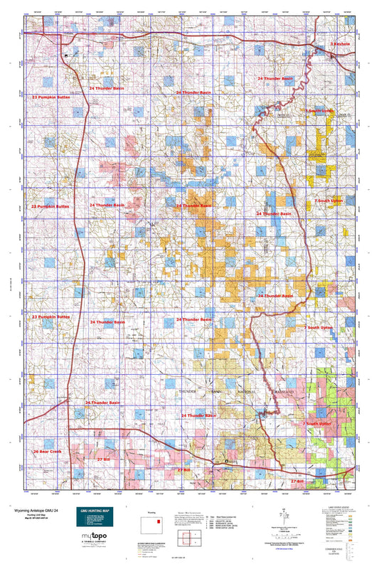 Wyoming Antelope GMU 24 Map Image