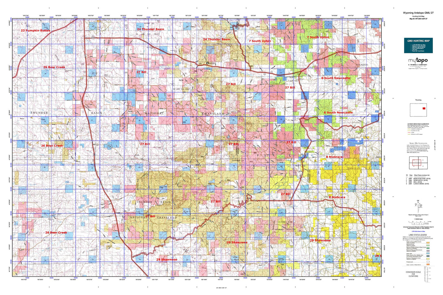 Wyoming Antelope GMU 27 Map Image