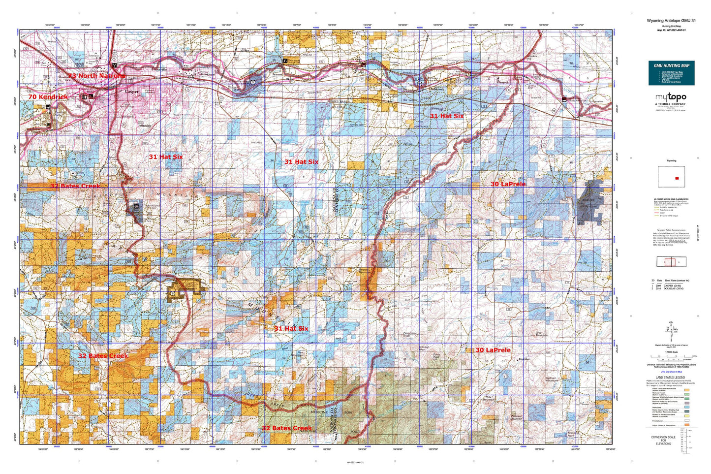 Wyoming Antelope GMU 31 Map Image