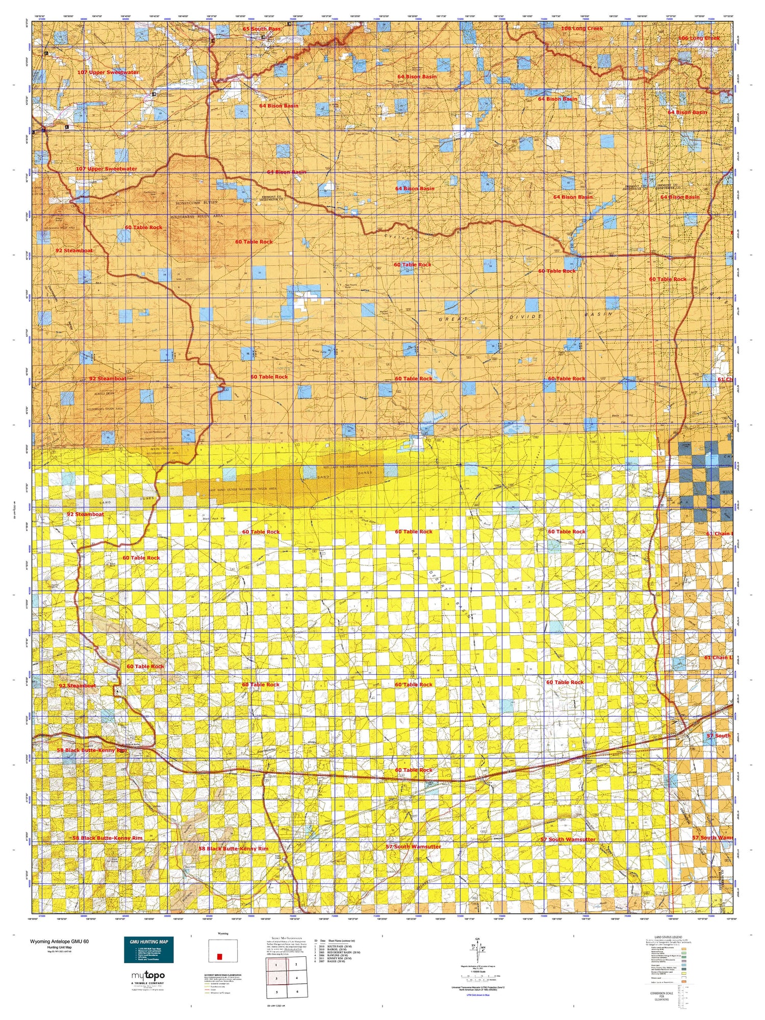 Wyoming Antelope GMU 60 Map Image