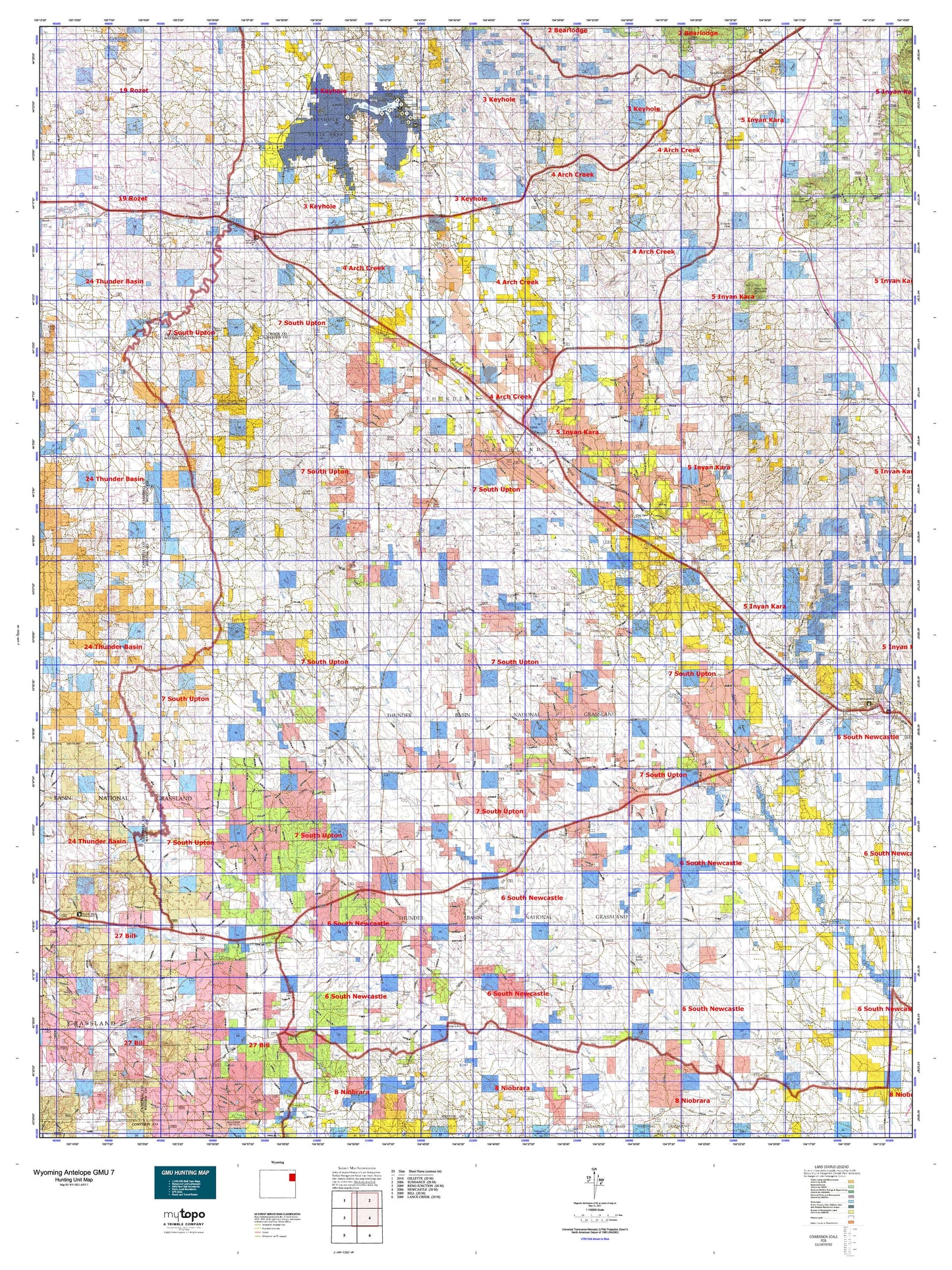 Wyoming Antelope GMU 7 Map Image