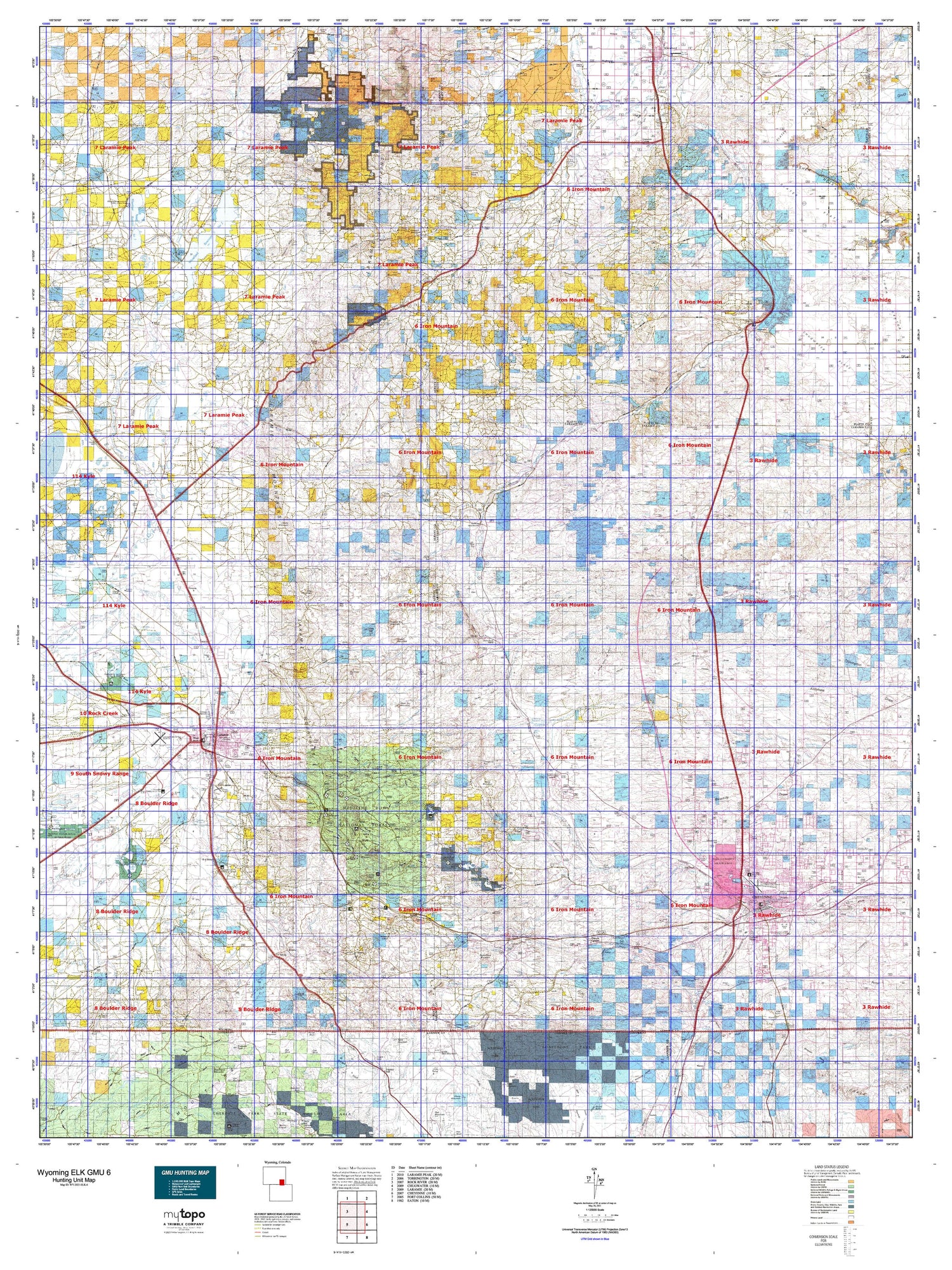 Wyoming Elk GMU 6 Map Image