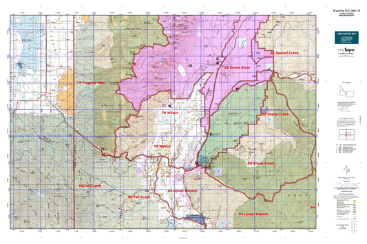 Wyoming Elk GMU 78 Map Image
